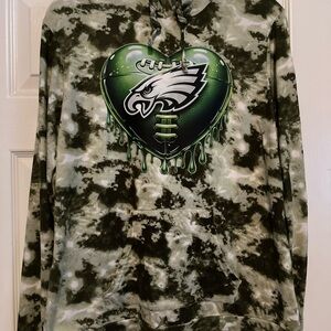 Camouflage Hoodie with Eagle Heart Design